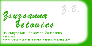 zsuzsanna belovics business card